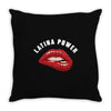 latina power bite Throw Pillow