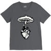 heart and nuclear explosion V-Neck Tee