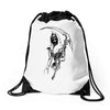 grim reaper Drawstring Bags