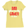 dad by day gamer by night gaming Ladies Fitted T-Shirt
