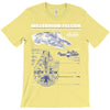 millennium falcon blueprint T-Shirt