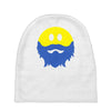 bearded smiley face Baby Beanies