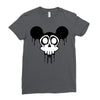 skull mickey cartoon Ladies Fitted T-Shirt
