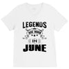 Legends Are Born In June V-Neck Tee