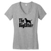 the dogfather labrador retriever Women's V-Neck T-Shirt