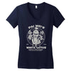 white lotus Women's V-Neck T-Shirt