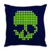 skull pixels t shirt cool funny Throw Pillow