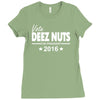 vote deez nuts for president 2016 funny Ladies Fitted T-Shirt