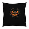 pumpkin face Throw Pillow