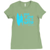 save a wave ride a surfer Ladies Fitted T-Shirt