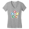 big bang theory sheldon rock Women's V-Neck T-Shirt