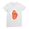 halloween pumpkins burst Ladies Fitted T-Shirt