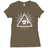 all seeing eye Ladies Fitted T-Shirt
