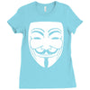 anonymous mask Ladies Fitted T-Shirt