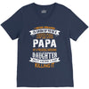Super Cool Papa Of A Freaking Awesome Daughter V-Neck Tee