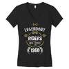 legendary riders are born in 1968 Women's V-Neck T-Shirt