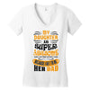 My Daughter Super Awesome Dad Women's V-Neck T-Shirt