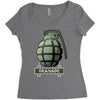 hand grenade military army Women's Triblend Scoop T-shirt