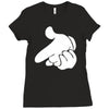 mouse hands ym Ladies Fitted T-Shirt