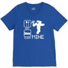 eat sleep mine funny V-Neck Tee