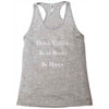drink coffee read books be happy Racerback Tank