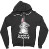 bunny anxiety Zipper Hoodie