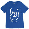 rock and roll throwing horns V-Neck Tee