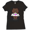 brown Ladies Fitted T-Shirt