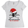 skull christmas Women's Triblend Scoop T-shirt