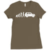 evolution of man, lada niva Ladies Fitted T-Shirt