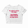 drink wine in ractangle Crop Top