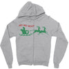 ugly santa ho ho hoo! Zipper Hoodie