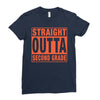 straight outta second grade Ladies Fitted T-Shirt