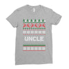 ugly christmas uncle Ladies Fitted T-Shirt