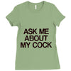 ask me about my cock rooster Ladies Fitted T-Shirt