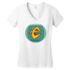 angry goldfish cartoon Women's V-Neck T-Shirt