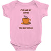 funny coffee Baby Bodysuit