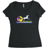 unicorn beach Women's Triblend Scoop T-shirt