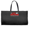 i love my girlfriend Weekender Totes