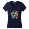 peacock Women's V-Neck T-Shirt
