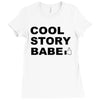 cool story bro t shirt small funny awesome meme nerdy geeky humor frat Ladies Fitted T-Shirt
