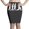 evolution of cricket white silhouette Pencil Skirts