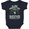 alien abductee survivor tour ufo nerd geek comic funny Baby Bodysuit