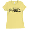 without geometry life is pointless funny math school science nerd geek Ladies Fitted T-Shirt