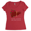 liver cancer awareness Women's Triblend Scoop T-shirt