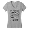 i'm dreaming of a white christmas but if the white runs out i'll drin Women's V-Neck T-Shirt