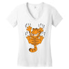 garfield scratching, ideal gift or birthday present funny Women's V-Neck T-Shirt