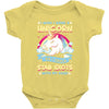 I Wish I Were a Unicorn So I Could Stab Idiots with My Head Baby Bodysuit