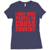 i only date people Ladies Fitted T-Shirt