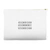 dad in binary code Accessory Pouches